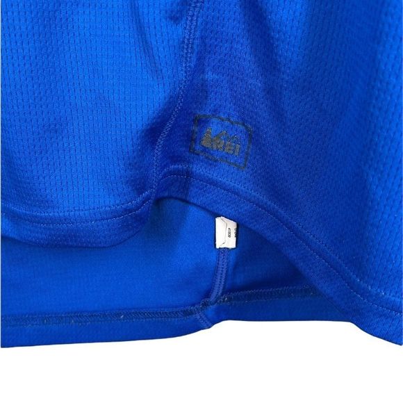 REI Mens Sz L Long Sleeve Blue Gray Athletic Shirt Stretchy Base Layer - Picture 7 of 7